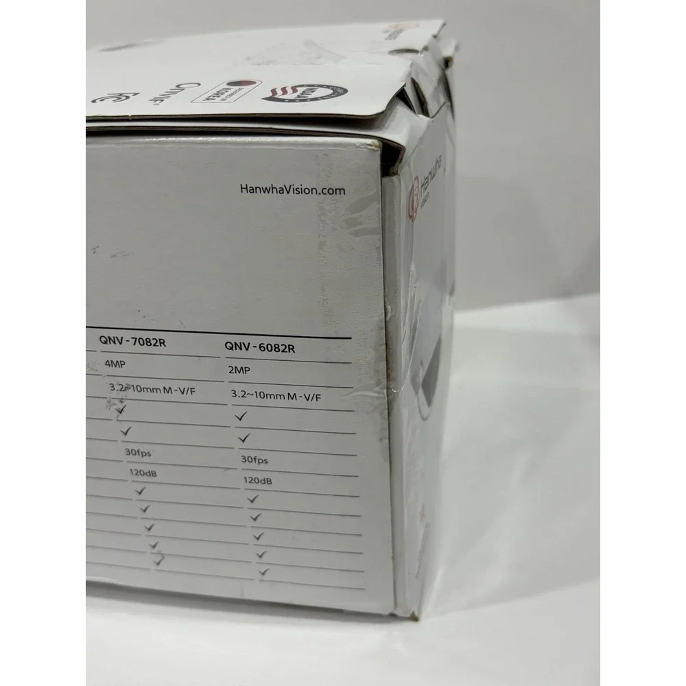 Hanwha Vision QNV-8080R 5MP PoE Network Dome Camera IP66 IK10 Open Box